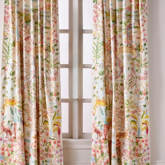Anthropologie Cotton Tales 2 panels 108” NWT - Picture 1 of 2